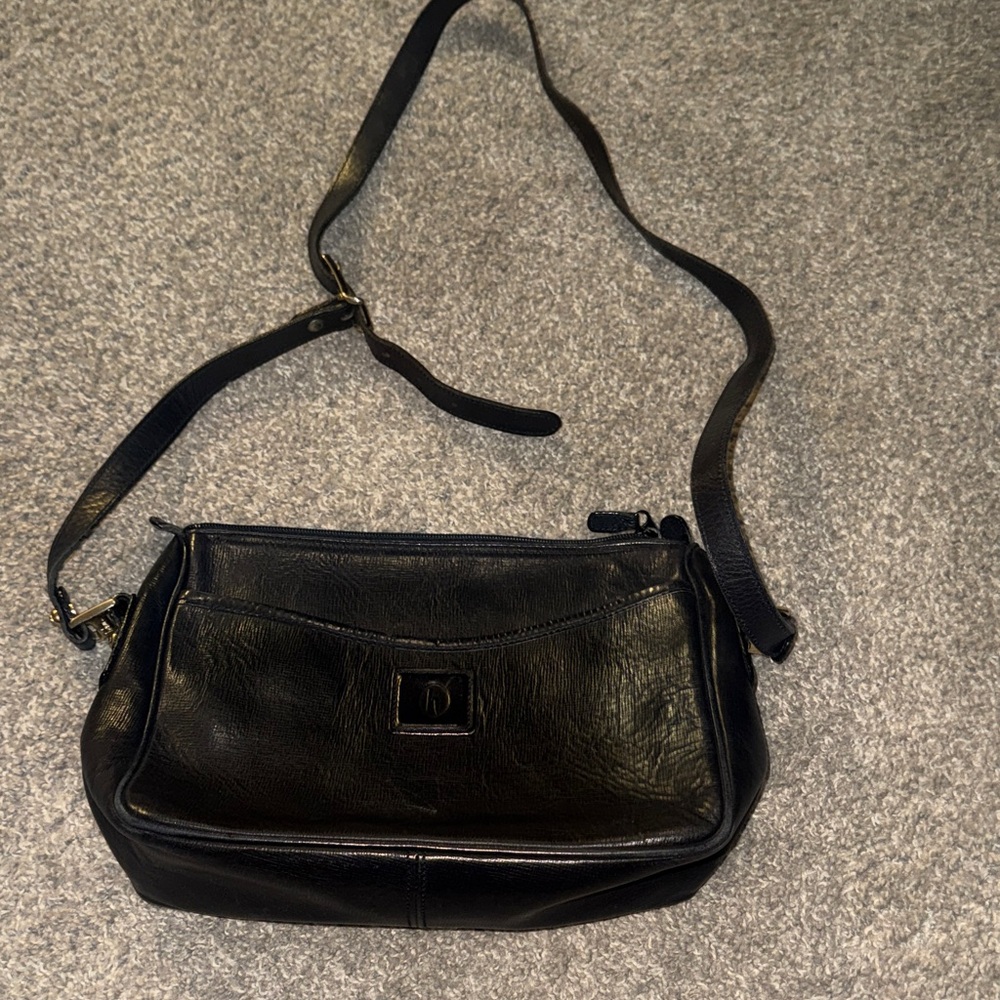 Black Leather Shoulder Bag